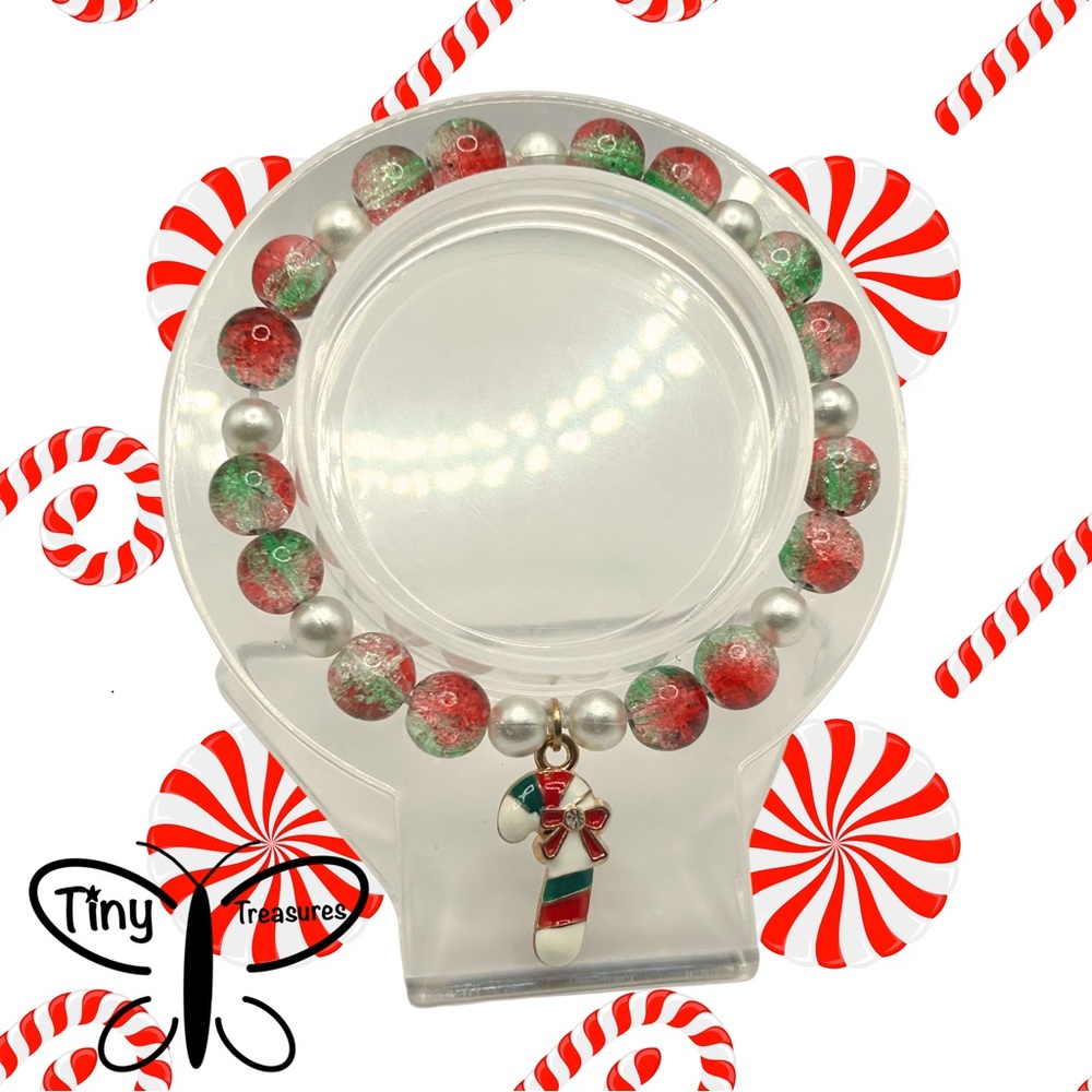 🎅🏻Candy Cane Beaded Bracelet🎅🏻